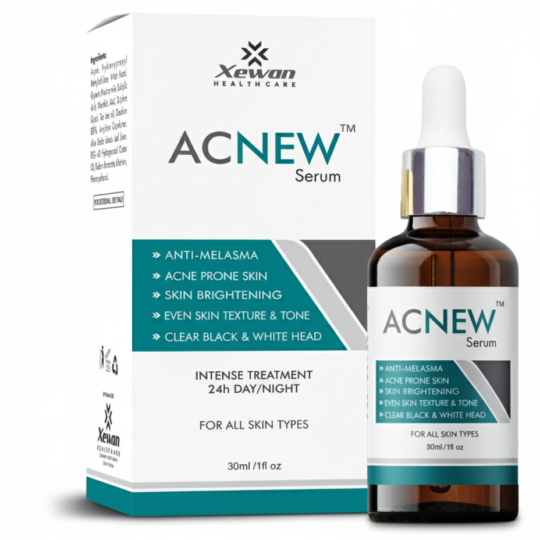 Acnew Anti Acne Serum dropper bottle amber